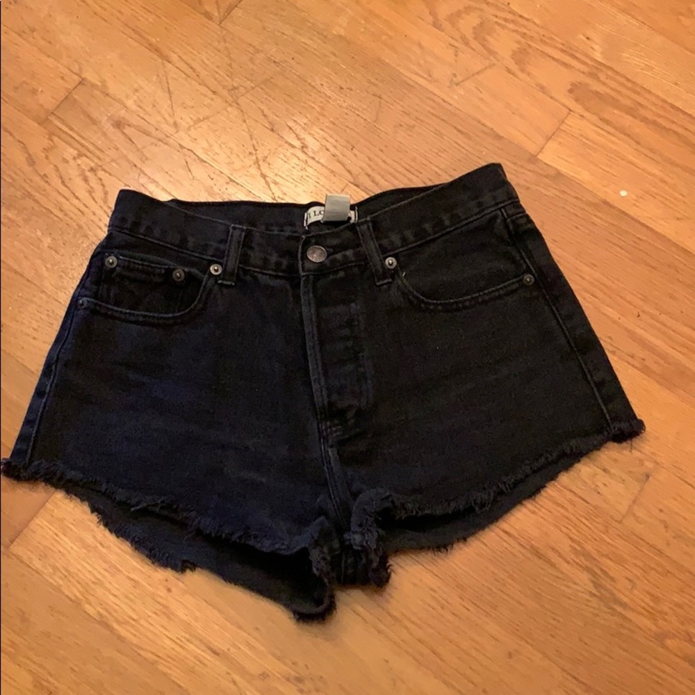 Black Jean shorts
